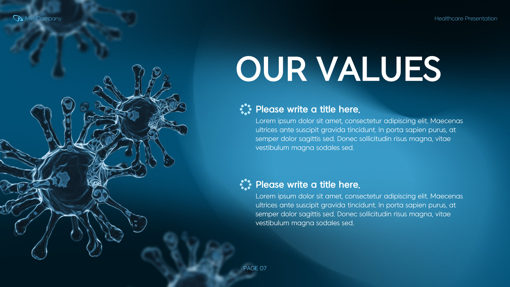 Blue Modern Healthcare Presentation